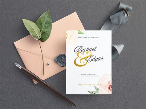Download 5 x 7 Card Mockup / Wedding Invitation Card / Save The Date Card